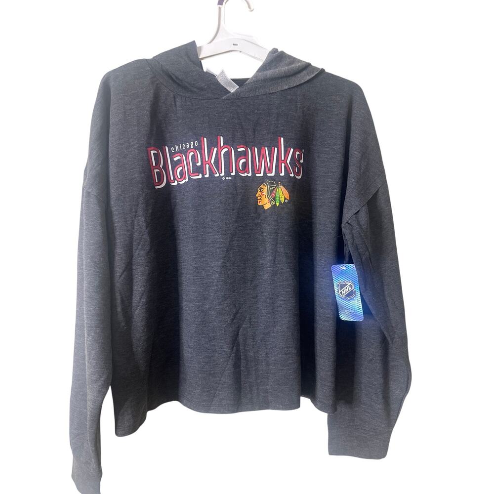 Chicago Blackhawks cropped hoodie L q